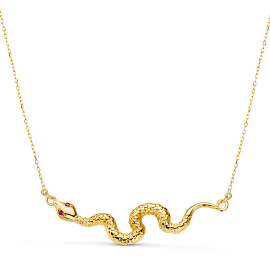 Snake red necklace: 18 kt yellow gold – 22430