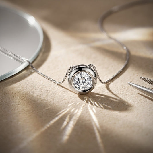 Venice necklace | 18 kt white gold