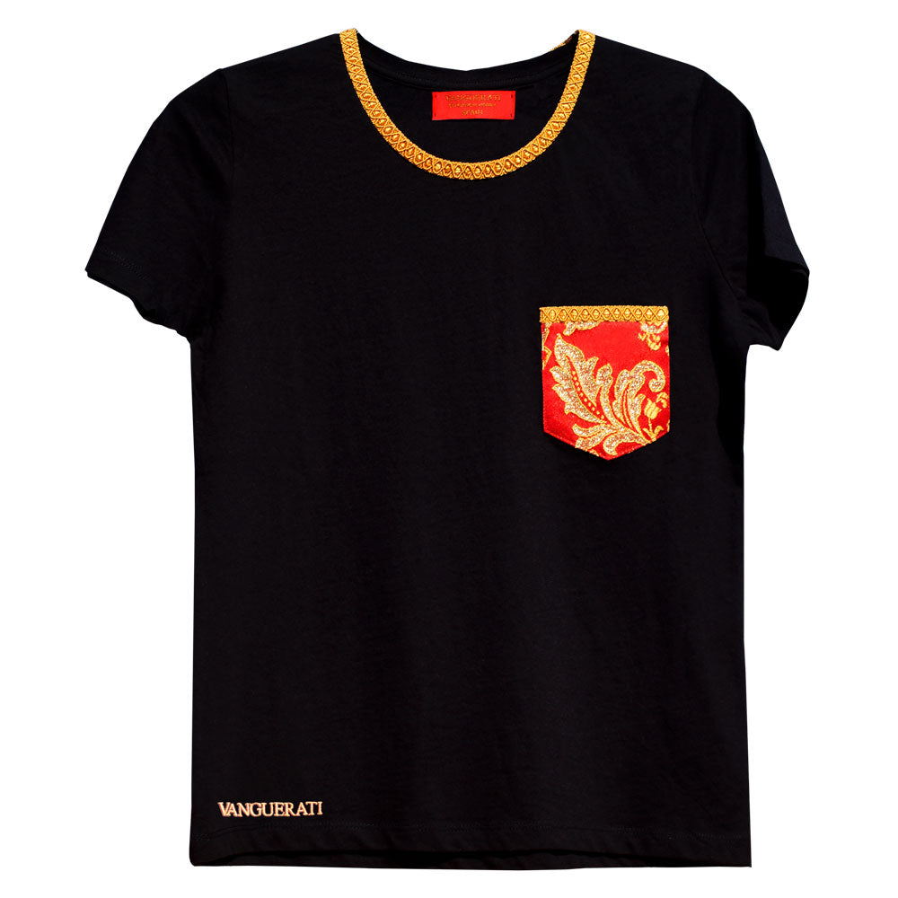 Fallera t-shirt golden passion black – Vanguerati Camiseta Fallera Rojo Oro