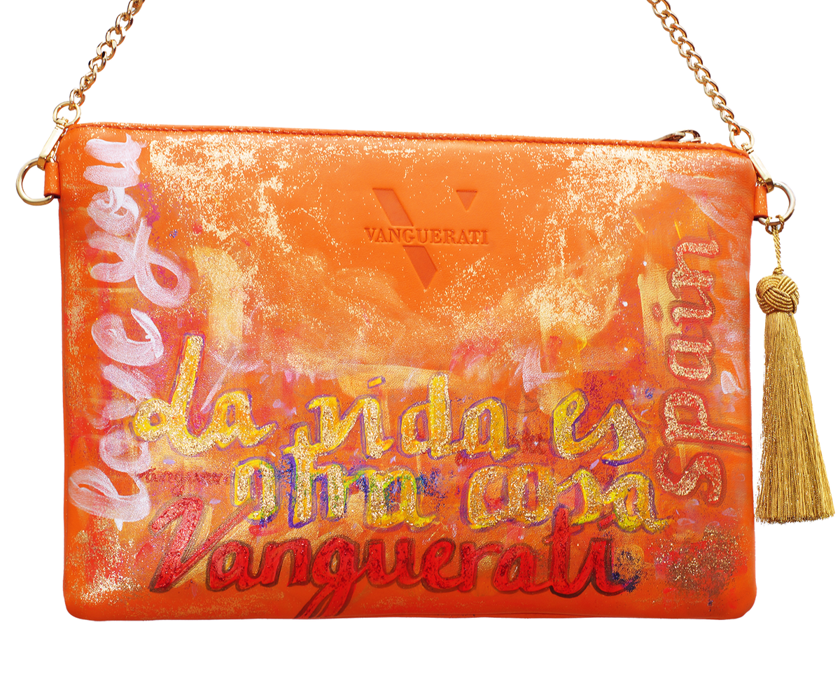 Life is other thing hand-painted leather bag – Bolso La Vida Sin Fondo Edited