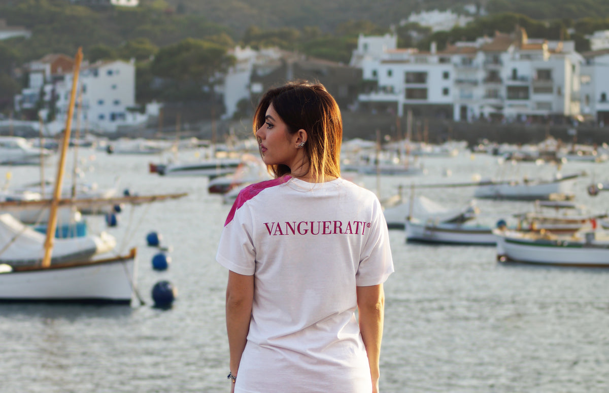Pink angel wing hand-painted T-shirt – Handpainted Vanguerati Tshirt