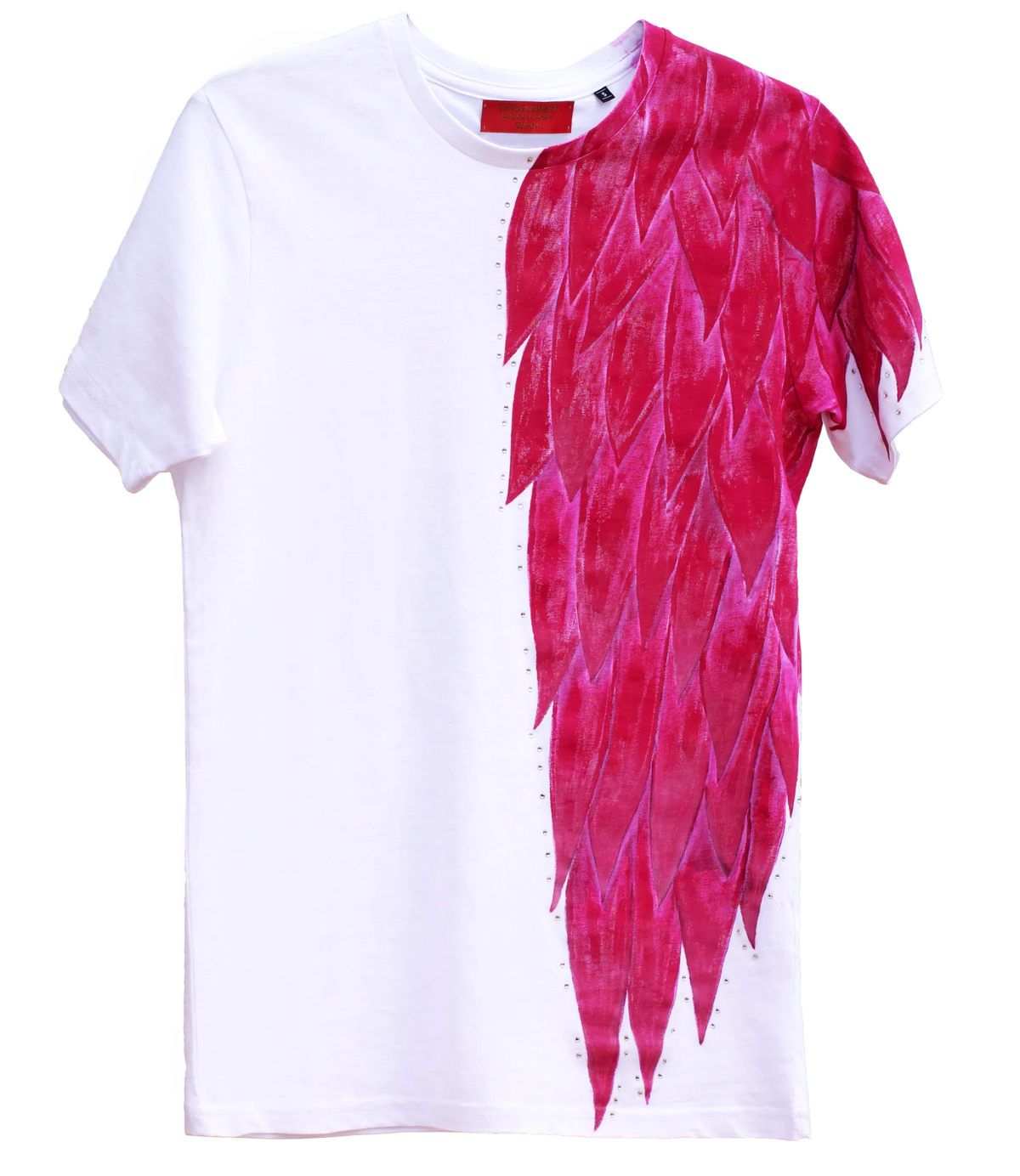 Pink angel wing hand-painted T-shirt – Ala Delantero Edited