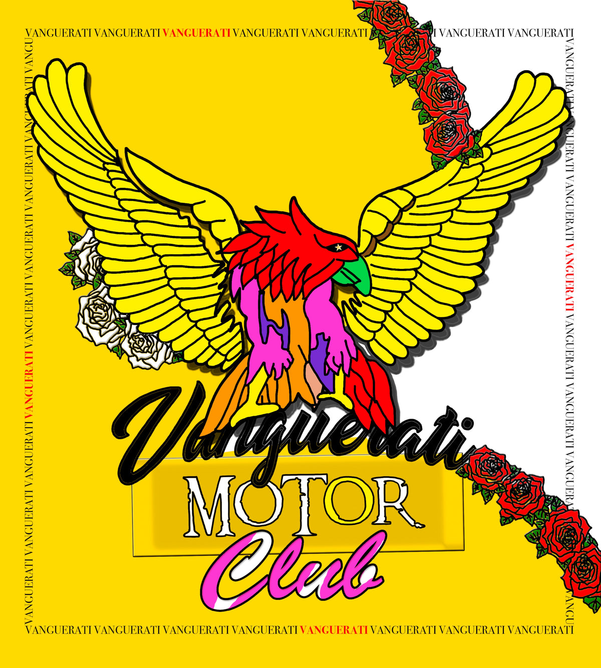 Vanguerati motor club silk scarf – Aguilamc Edited