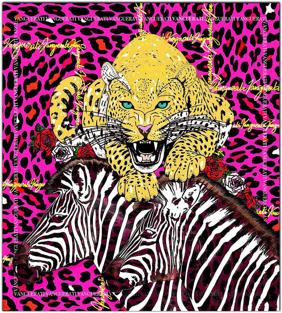 Pink leopard silk scarf – Vtiger