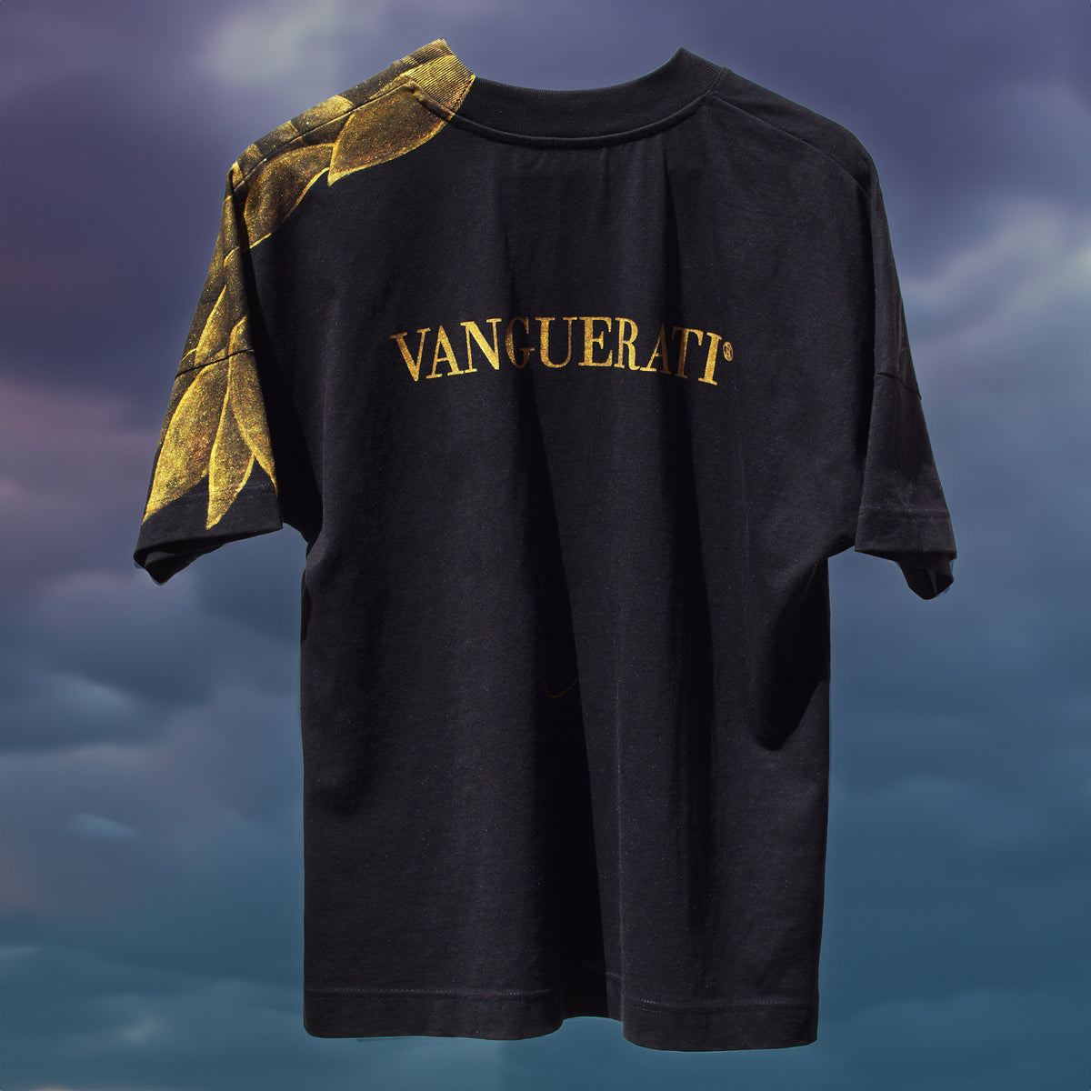 Gold angel wing hand-painted T-shirt – Gold Wing Handpaintedtshirt