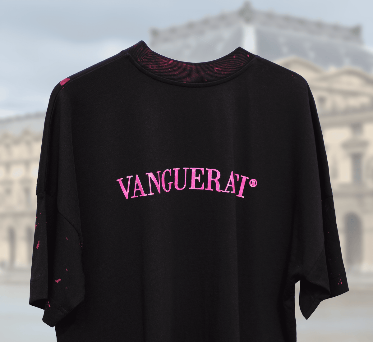 Pink Monalisa neon hand-painted T-shirt – Monalisa Back
