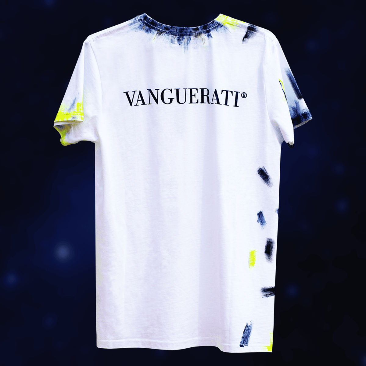Locura el tiempo handpainted t-shirt – Camiseta Pintada Piceladas Trasera Def