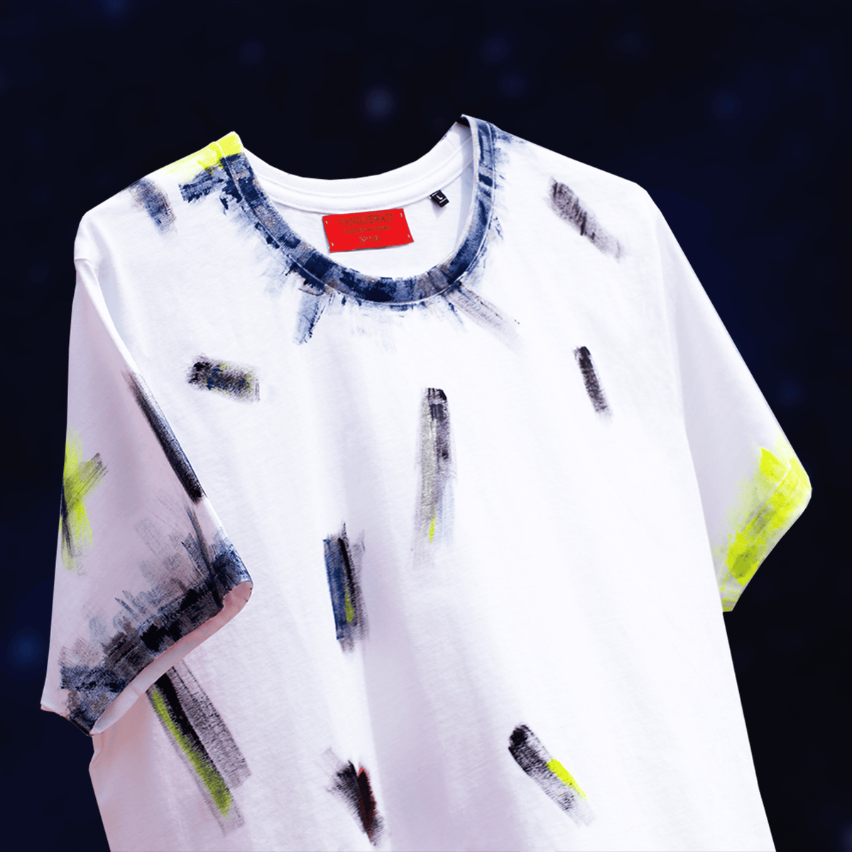 Locura el tiempo handpainted t-shirt – Pinceladas Detalle Def