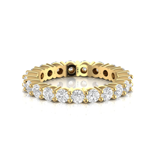 Eternity ring: yellow gold with 2.27ct diamonds