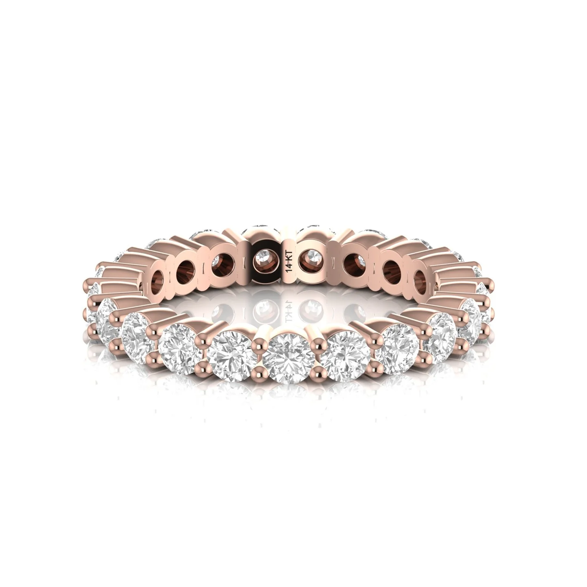 Eternity ring: rose gold with 2.27ct diamonds