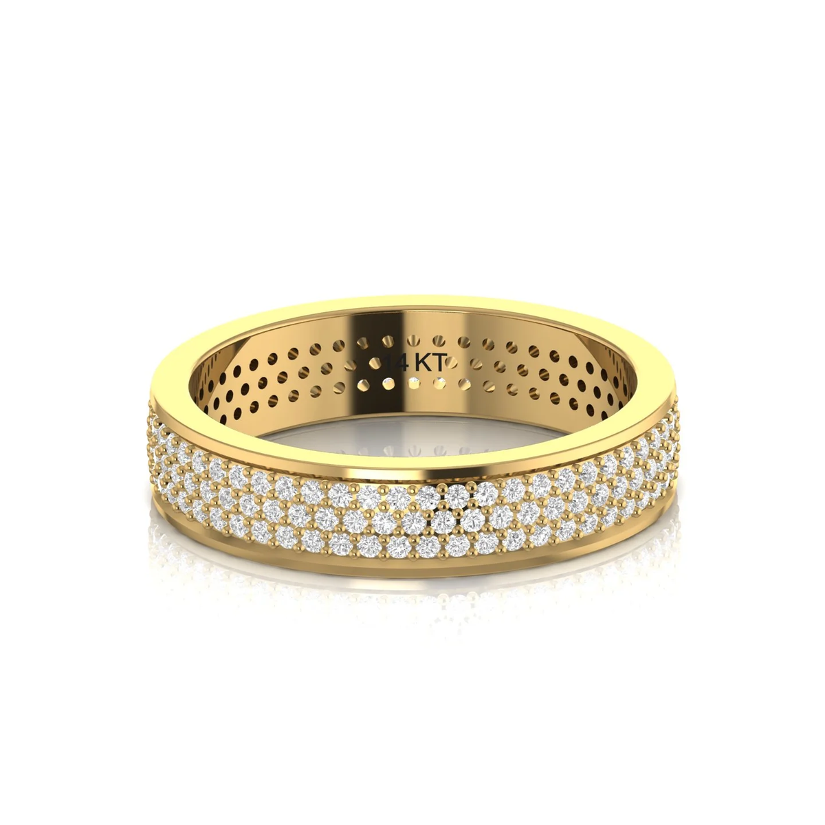 Trinity ring: yellow gold with 0.82ct diamonds