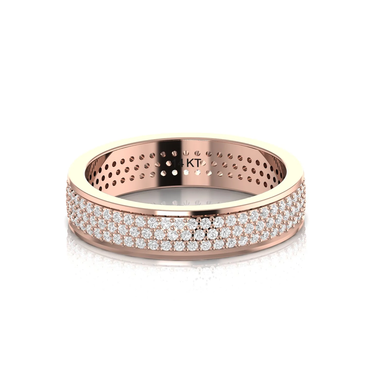 Trinity ring: rose gold with 0.82ct diamonds