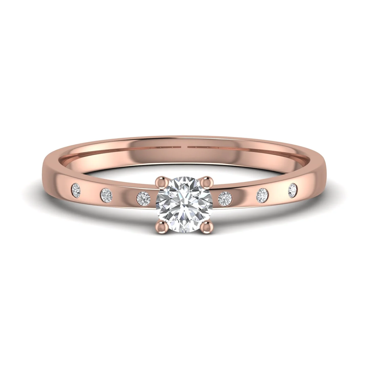 Scarlett ring: rose gold with 0.32ct diamonds