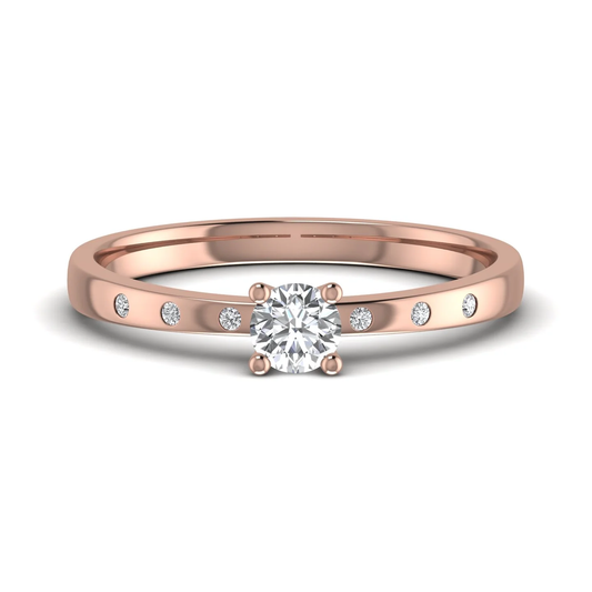 Scarlett ring: rose gold with 0.32ct diamonds