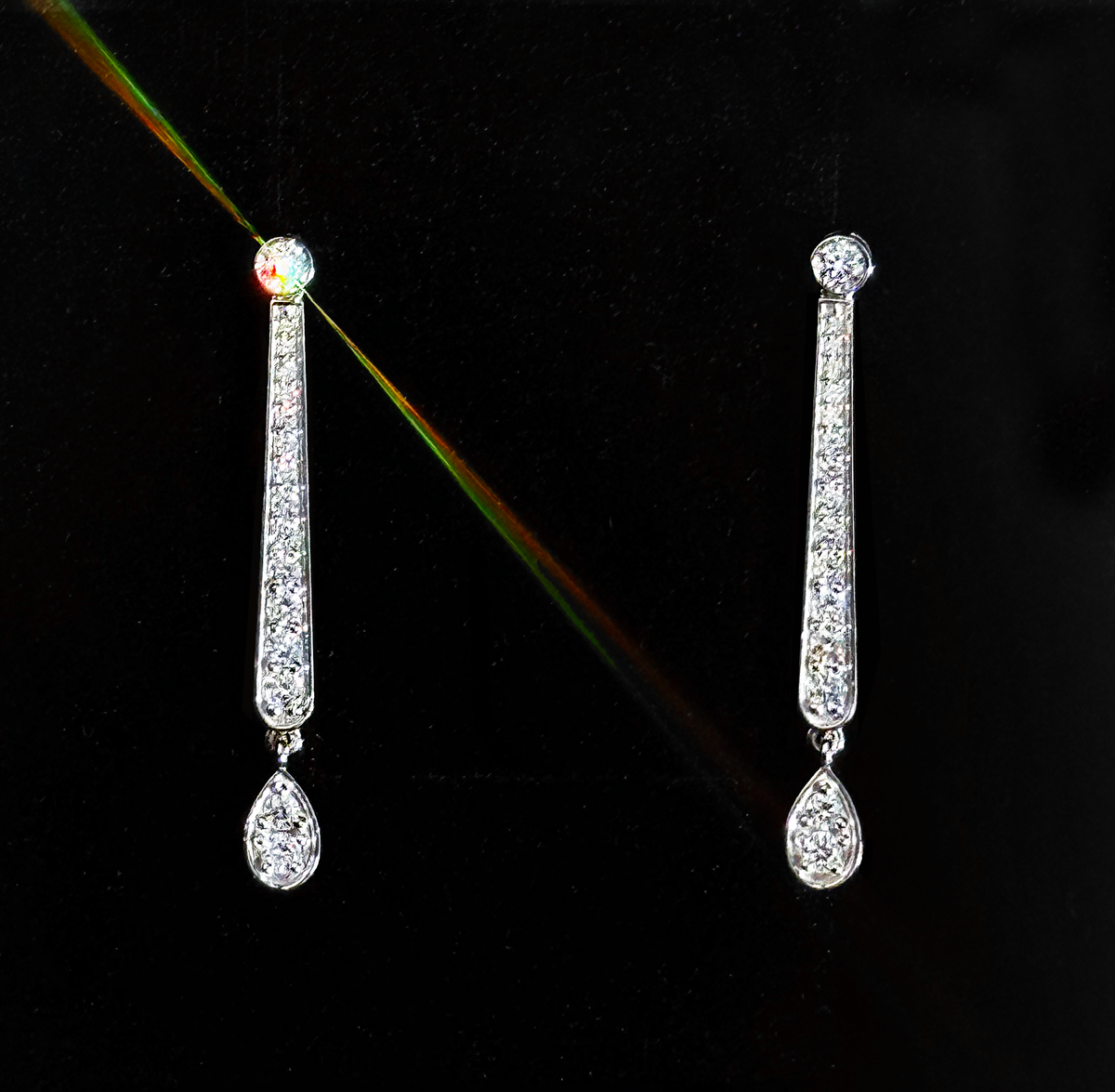 Drop earrings: white gold with 1.15ct diamonds – Drop Earrings Real