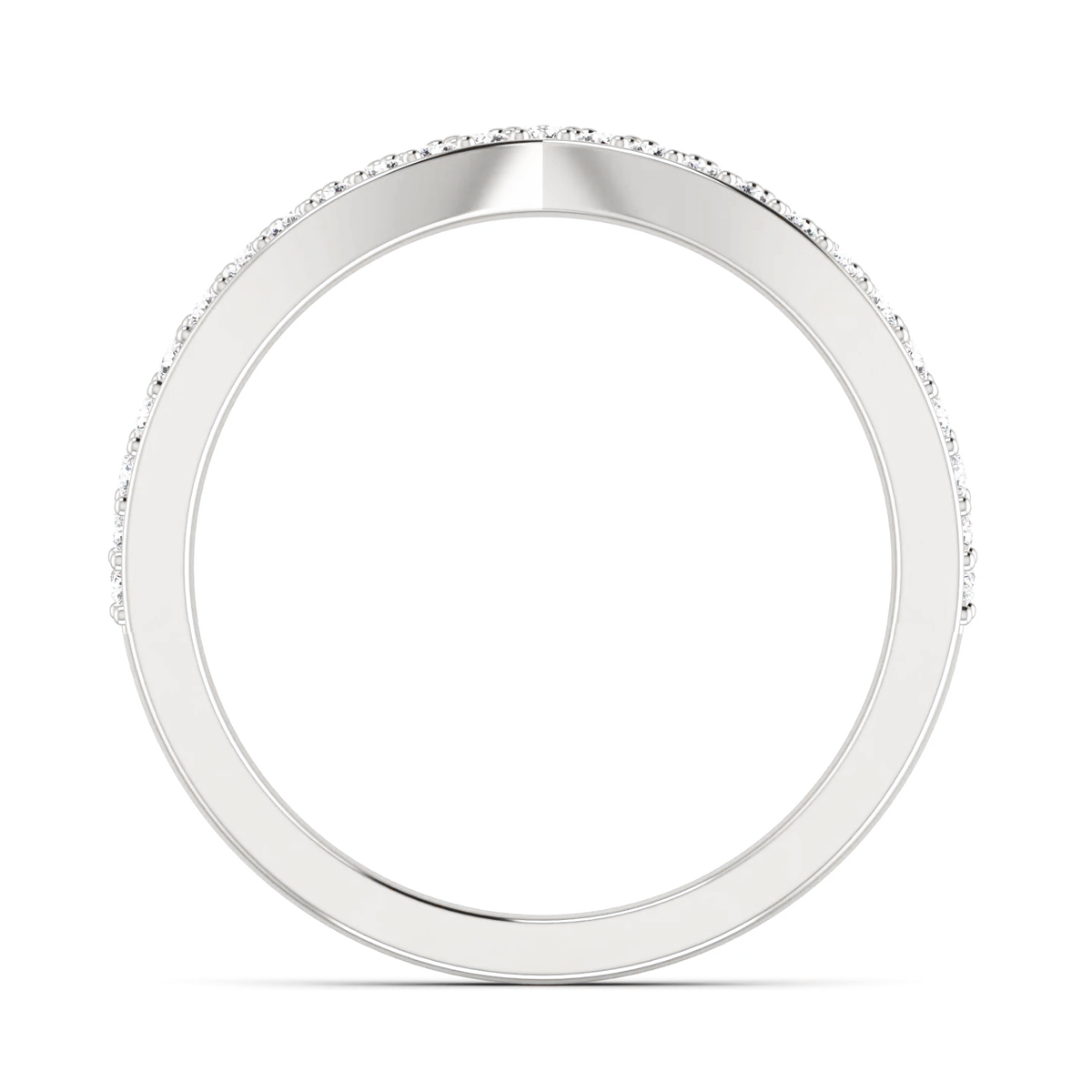 V-shaped ring: white gold with 0.60ct diamonds – V Shaped Ring White Gold