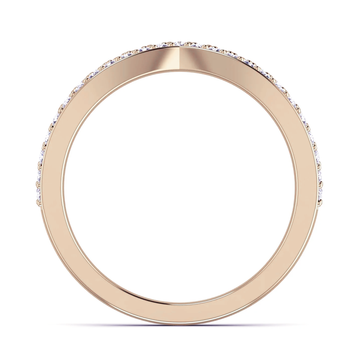 V-shaped ring: rose gold with 0.60ct diamonds – V Shaped Ring Rose Gold