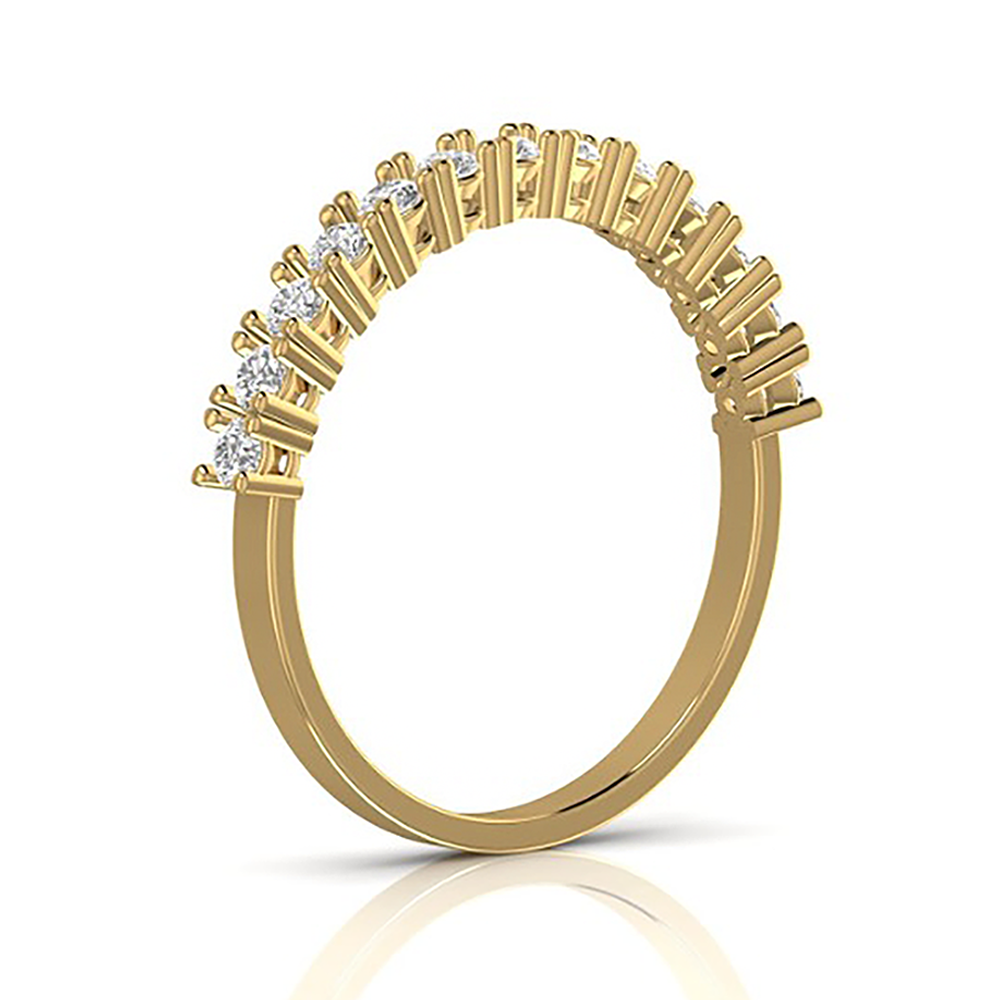 Half Eternity ring: yellow gold with 0.45ct diamonds – Half Eternity Ring Yellow Gold