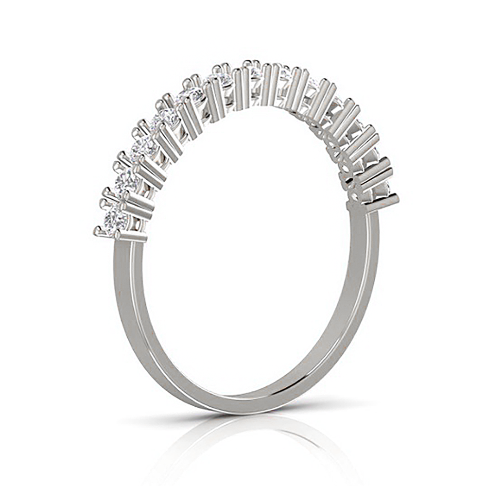 Half Eternity ring: white gold with 0.45ct diamonds – Half Eternity Ring White Gold