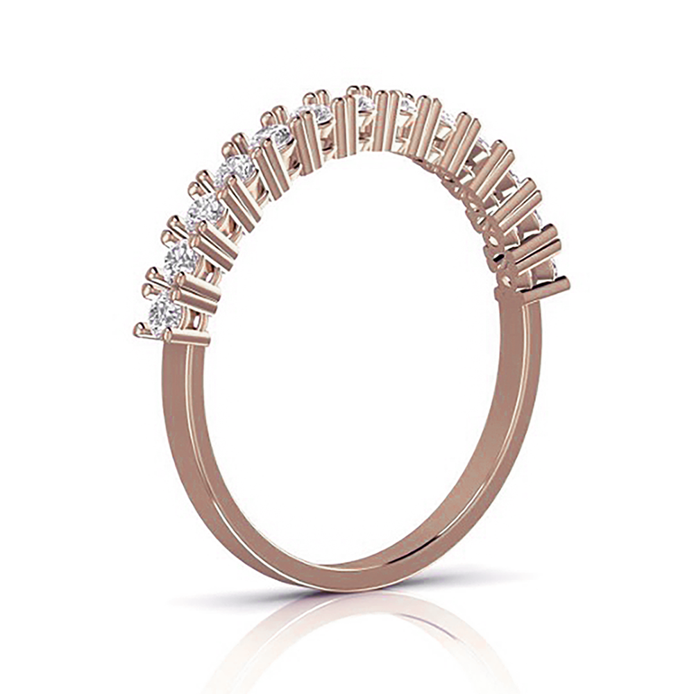 Half Eternity ring: rose gold with 0.45ct diamonds – Half Eternity Ring Rose Gold