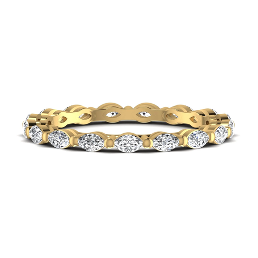 Marquises ring: yellow gold with 1.19ct diamonds