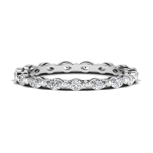 Marquises ring: white gold with 1.19ct diamonds