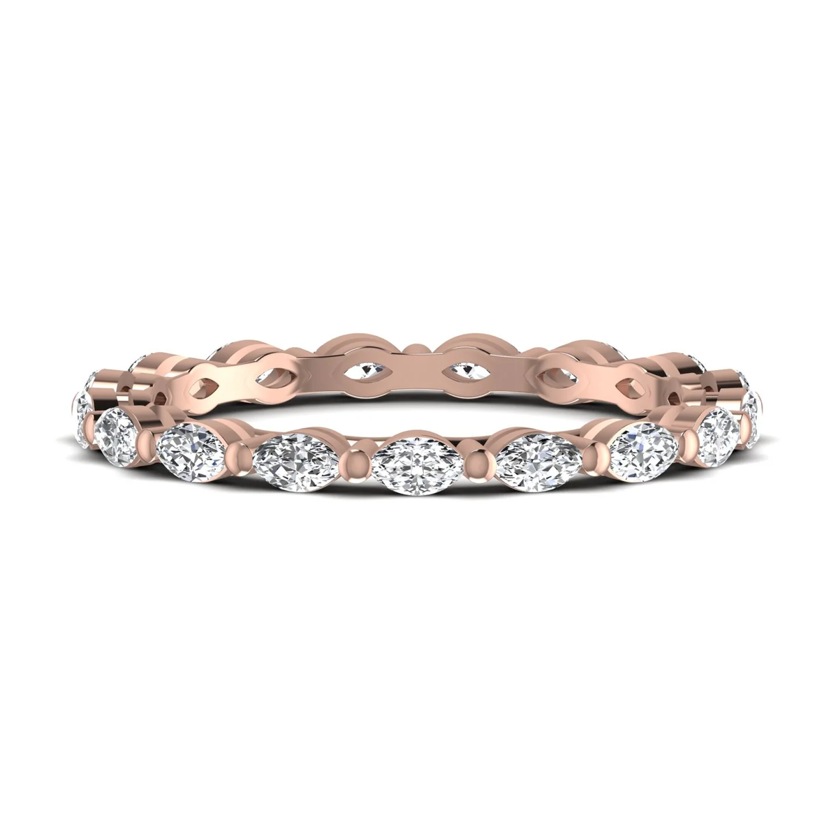 Marquises ring: rose gold with 1.19ct diamonds