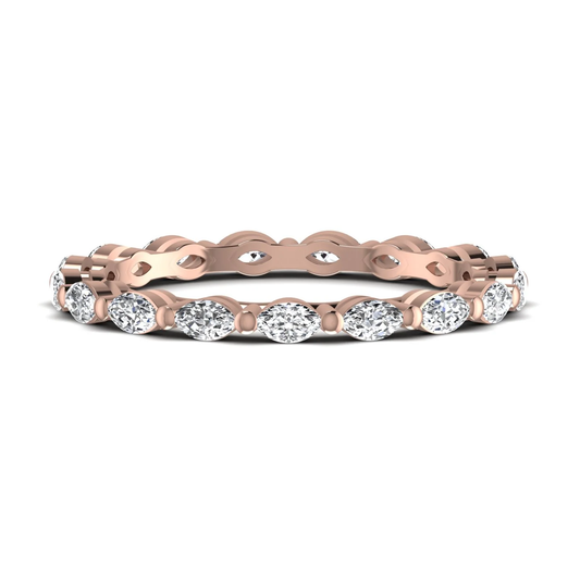 Marquises ring: rose gold with 1.19ct diamonds