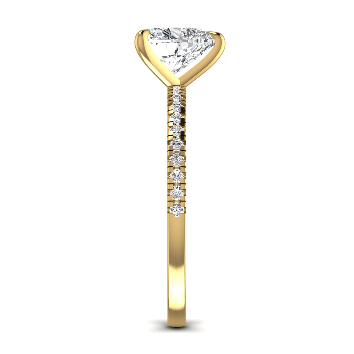 Heart ring: yellow gold with 1.49ct diamonds – Heart Ring Yellow Gold
