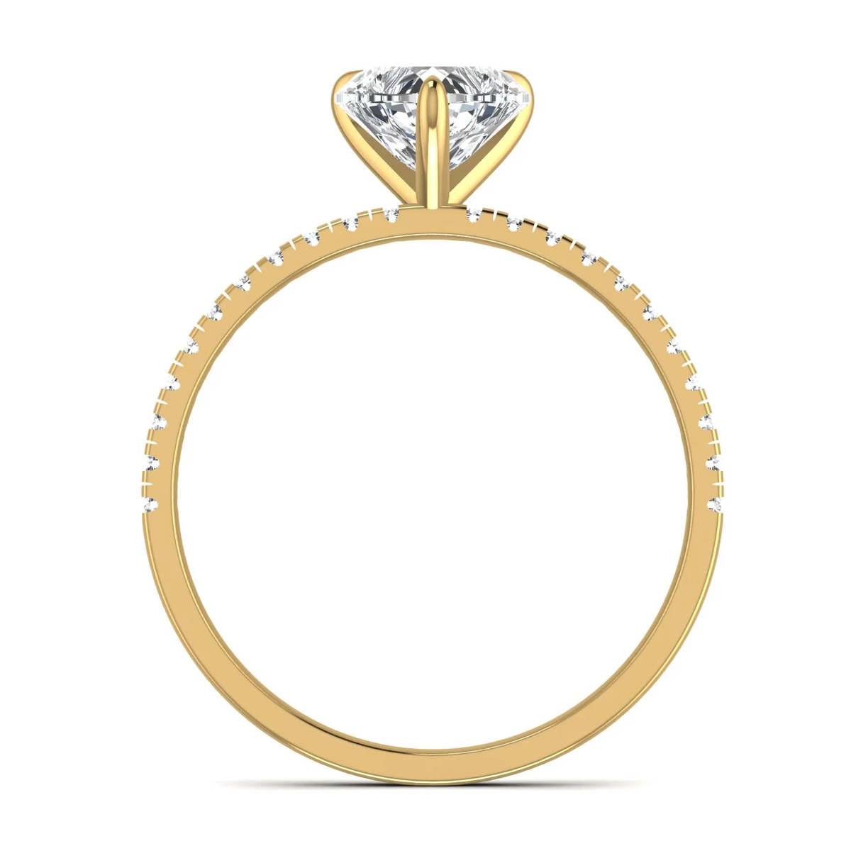 Heart ring: yellow gold with 1.49ct diamonds – Heart Ring Yellow Gold