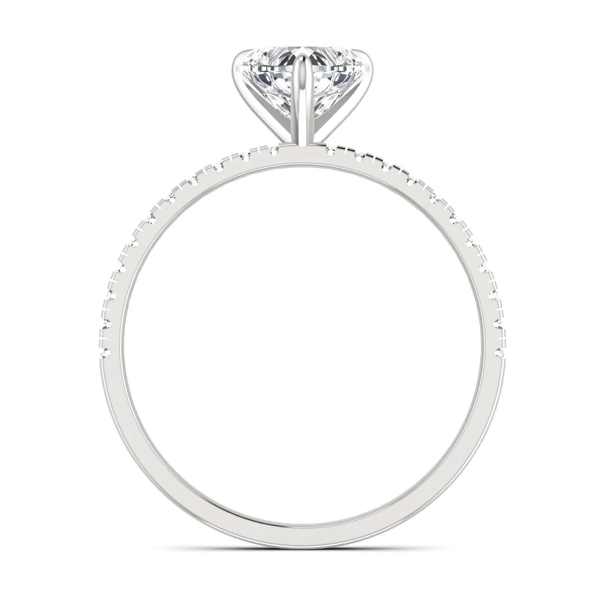 Heart ring: white gold with 1.49ct diamonds – Heart Ring White Gold