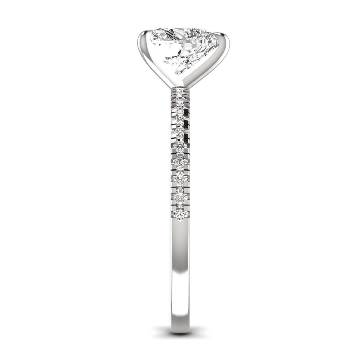 Heart ring: white gold with 1.49ct diamonds – Heart Ring White Gold