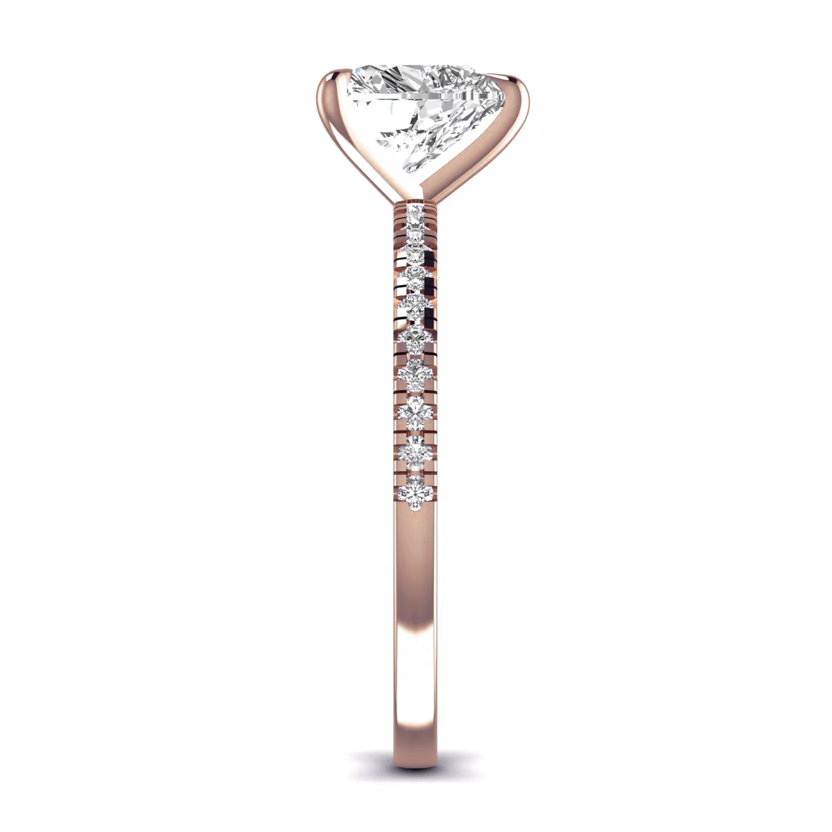 Heart ring: rose gold with 1.49ct diamonds – Heart Ring Rose Gold