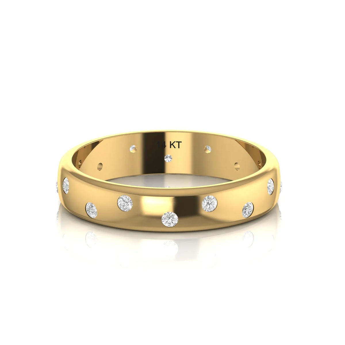 Sophie ring: yellow gold with 0.22ct diamonds