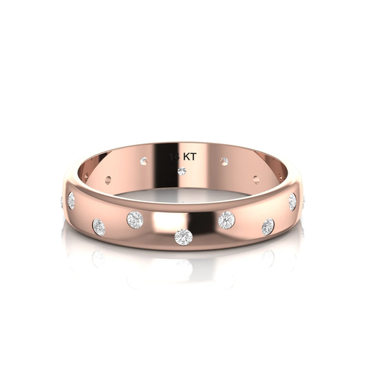 Sophie ring: rose gold with 0.22ct diamonds