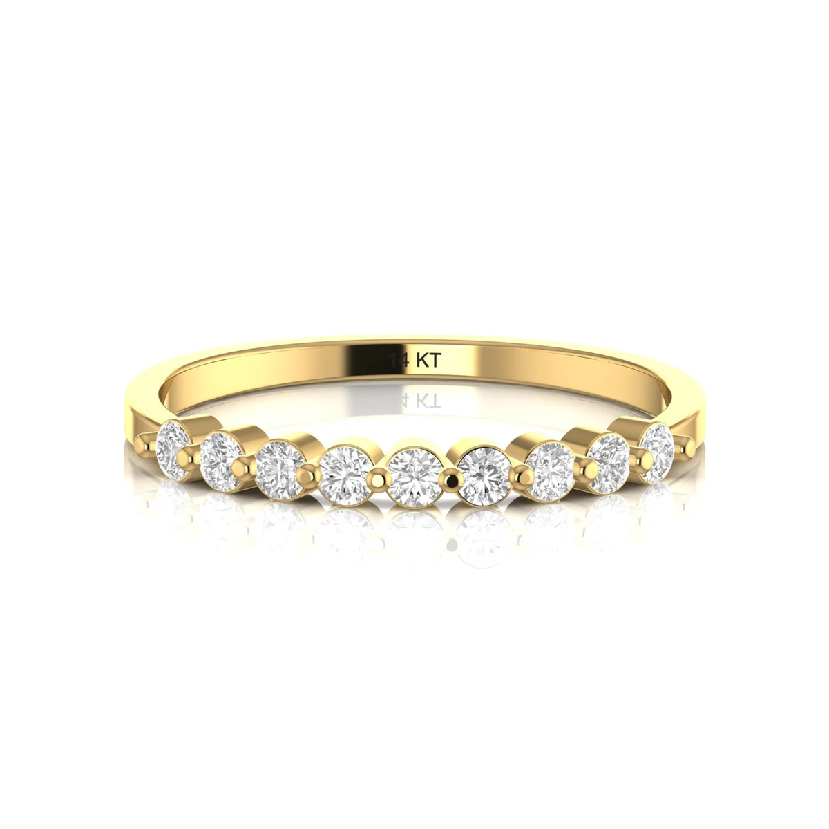 Charming ring: yellow gold with 0.31ct diamonds