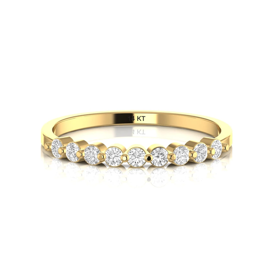 Charming ring: yellow gold with 0.31ct diamonds