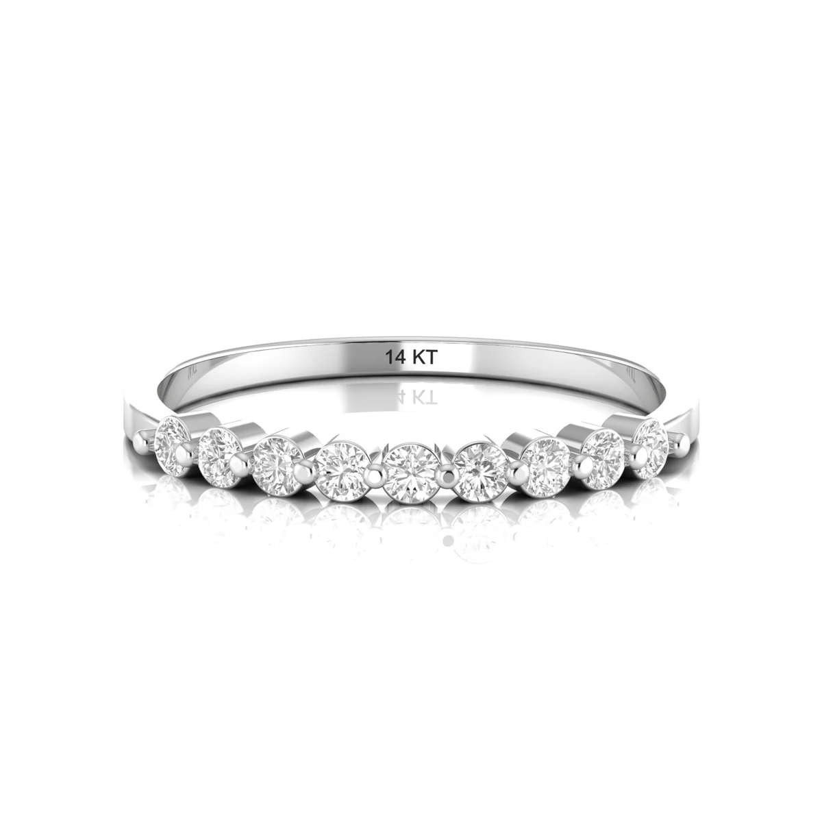 Charming ring: white gold with 0.31ct diamonds