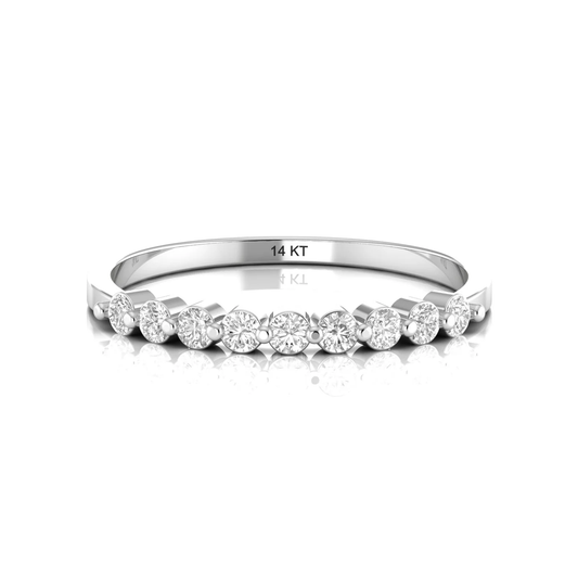 Charming ring: white gold with 0.31ct diamonds