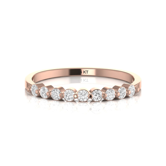 Charming ring: rose gold with 0.31ct diamonds