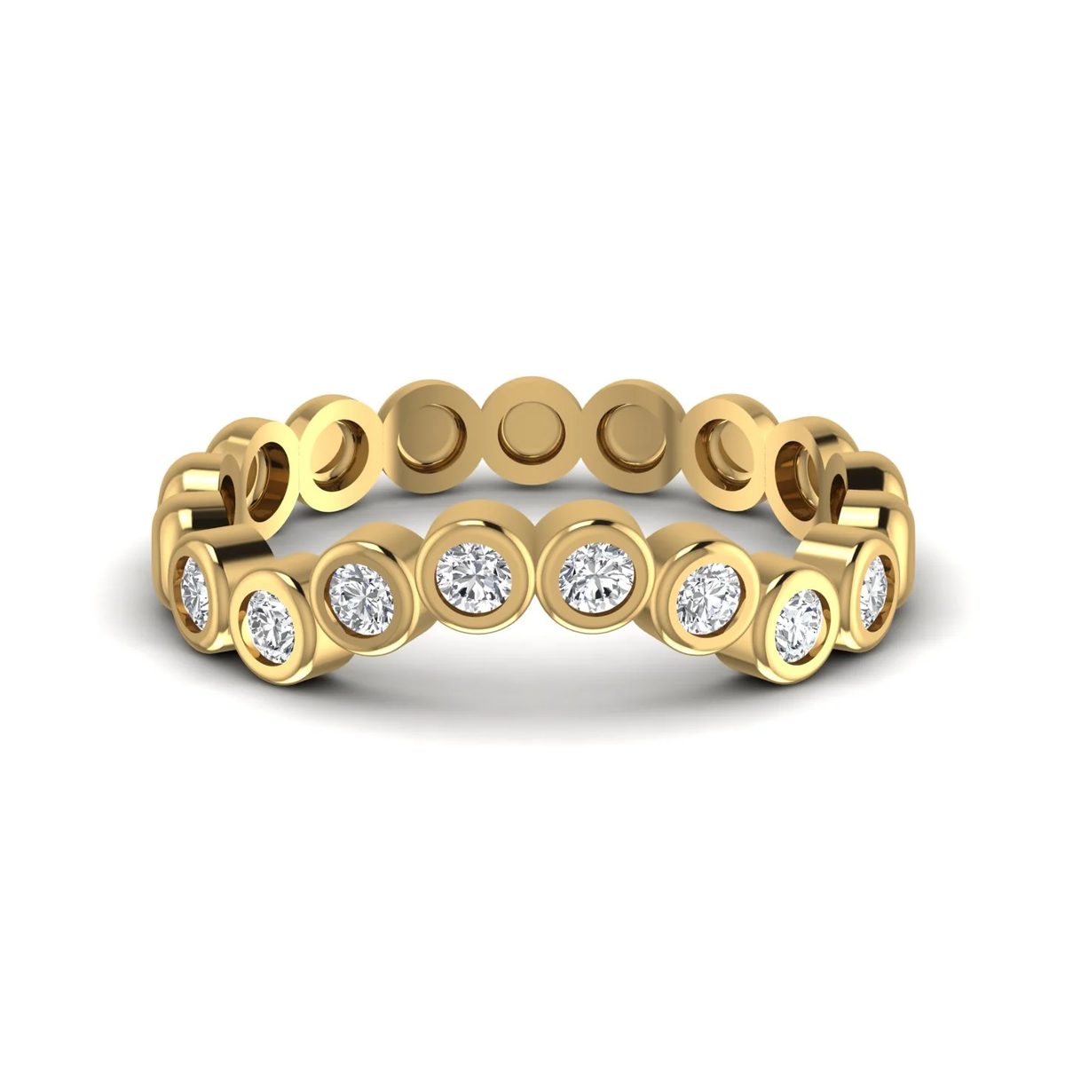 Rome ring: yellow gold with 0.51ct diamonds