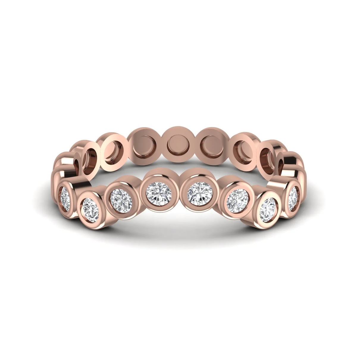 Rome ring: rose gold with 0.51ct diamonds