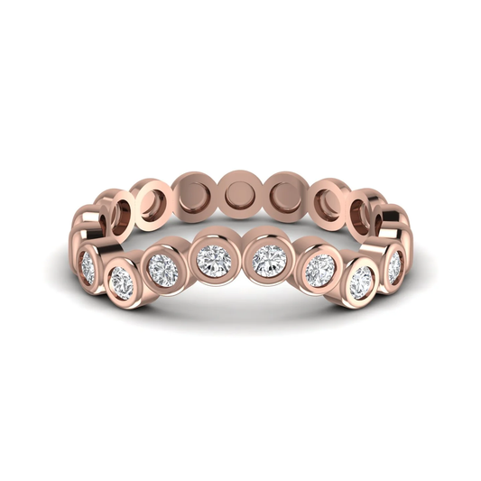 Rome ring: rose gold with 0.51ct diamonds