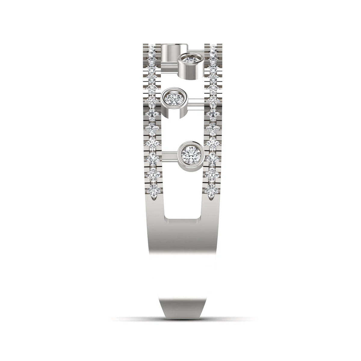 Stylish ring: white gold with 0.55ct diamonds – Stylish Ring White Gold