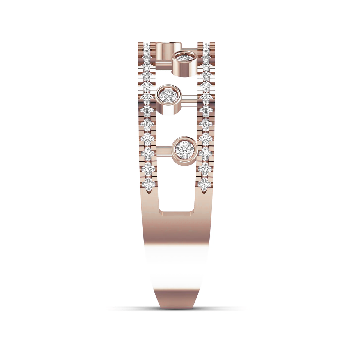 Stylish ring: rose gold with 0.55ct diamonds – Stylish Ring Rose Gold