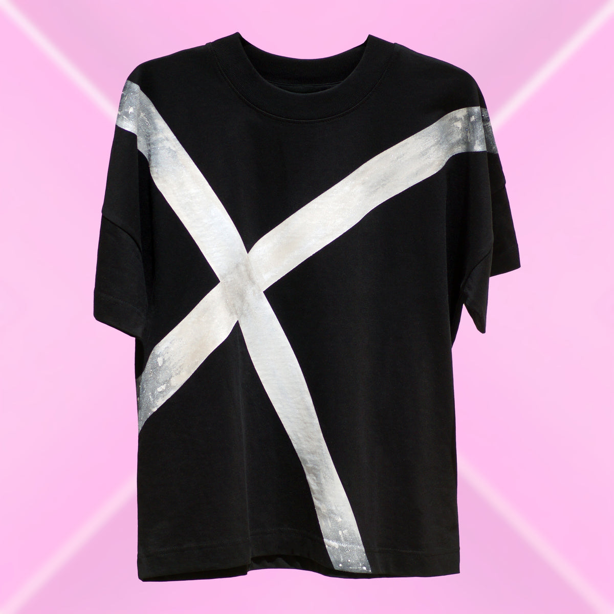 X black hand-painted T-shirt