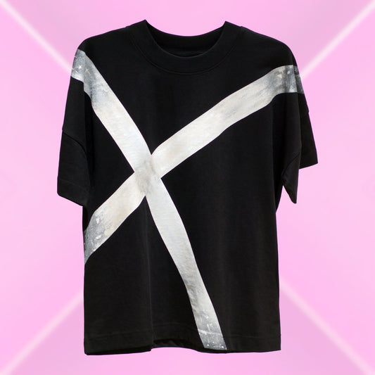X black hand-painted T-shirt