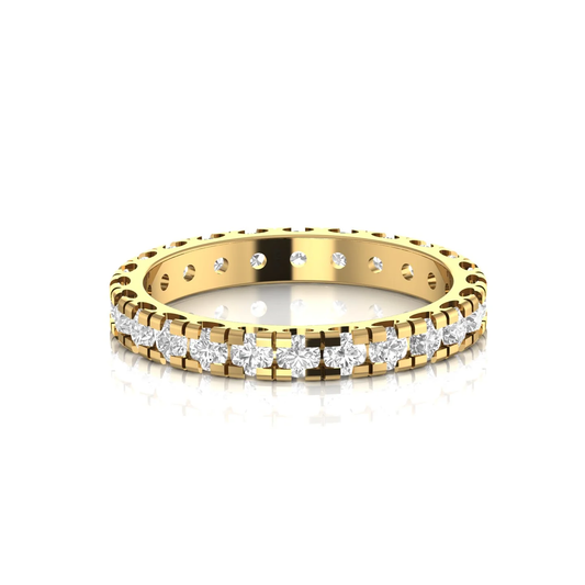 Square ring: yellow gold with 1.65ct diamonds