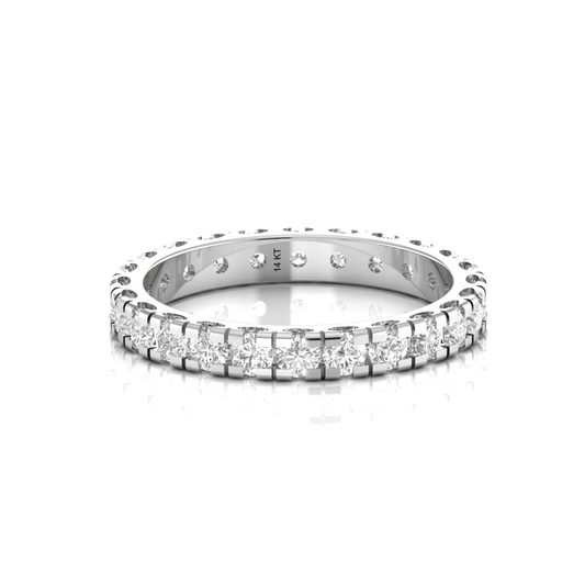 Square ring: white gold with 1.65ct diamonds