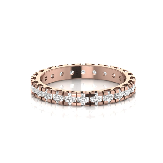 Square ring: rose gold with 1.65ct diamonds